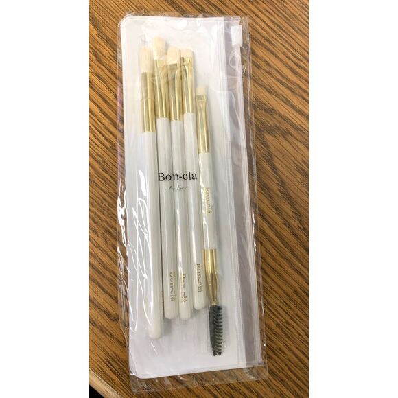 5-Piece Eye Shadow Brush Set – Blending, Smudge, Crease, Angled Liner & Spoolie - Picture 3 of 5